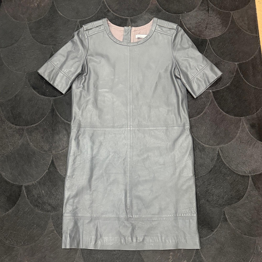 See By Chloe Gray leather Dress